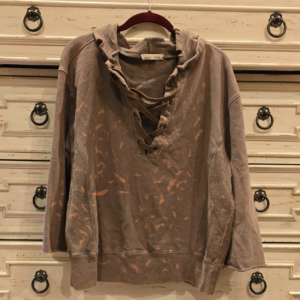 Gilded Intent Brown Textured Hoodie